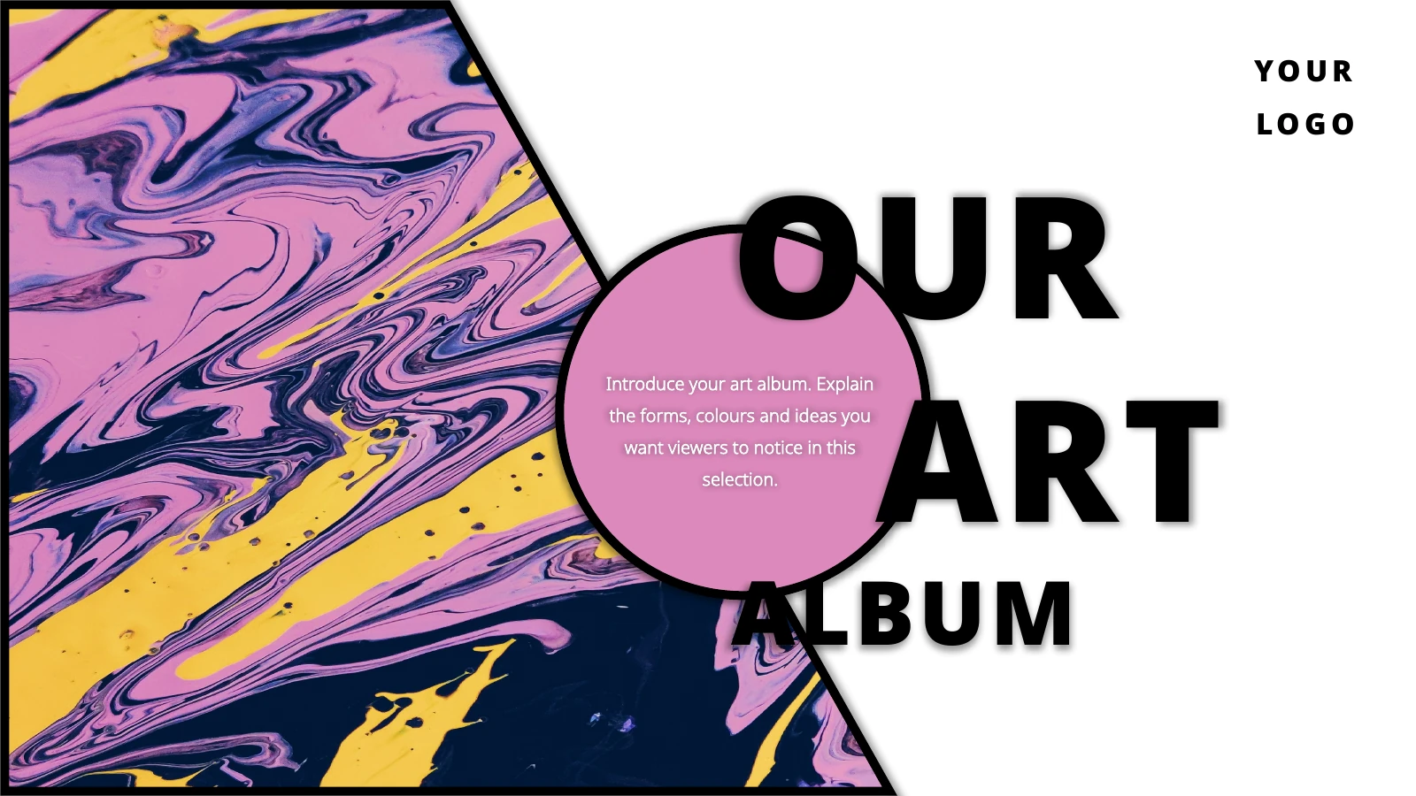 Modelo de apresentação Álbum de arte abstrata