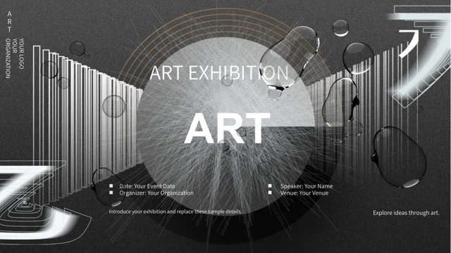 Black Frame Art Exhibition Presentation Template