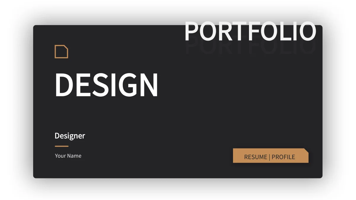 Black Gold Resume Portfolio Presentation Template — Slide 1 of 15