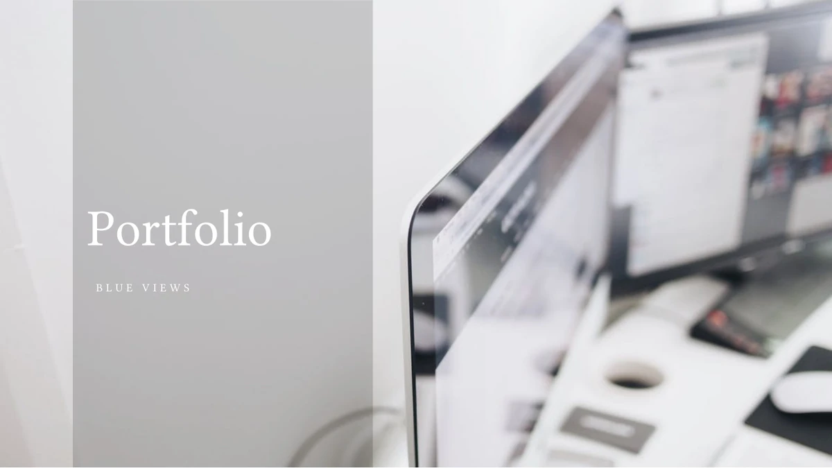 Blue Architecture Portfolio Presentation Template — Slide 1 of 10