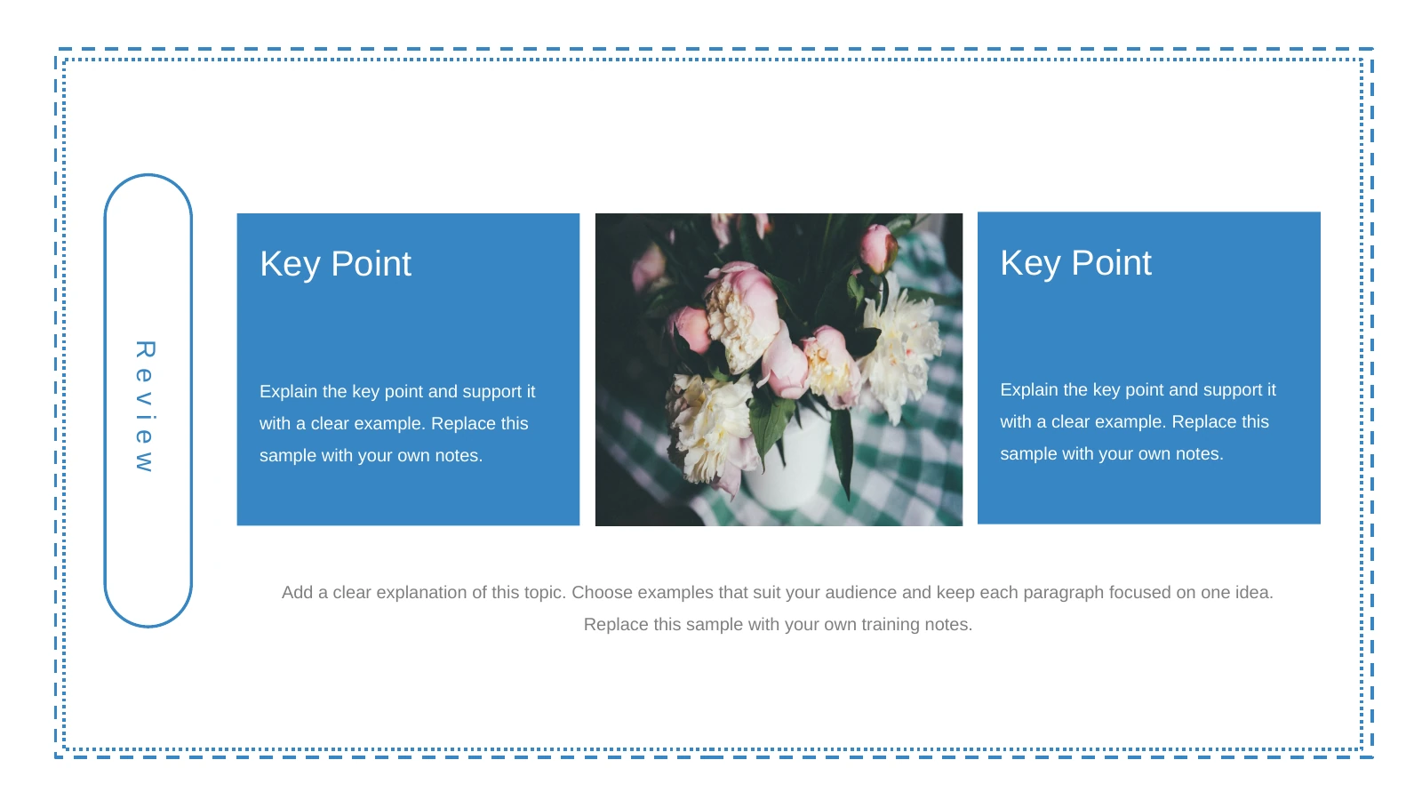 Flower PowerPoint Template: Blue Floral Training | PPT AI