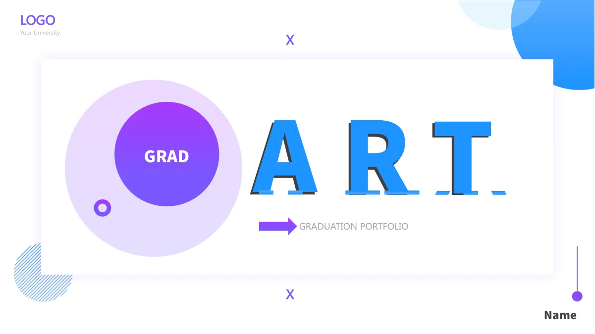 Blue Purple Graduate Portfolio Presentation Template — Slide 1 of 23