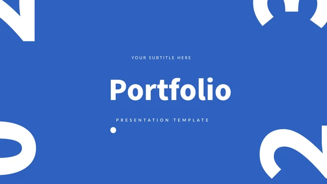 Blue White Portfolio Presentation Template