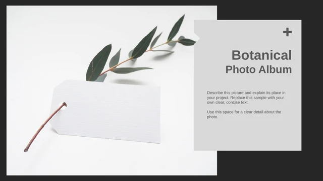 Plantilla de presentación Álbum de fotos botánicas