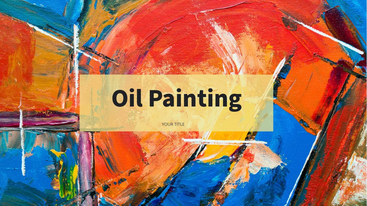 Colorful Oil Painting Portfolio Presentation Template — Slide 1 of 21