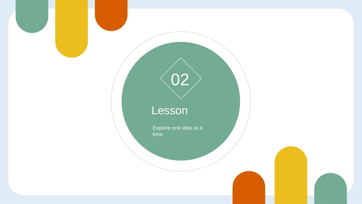 Colorful Slides Presentation Example Sala de Aula com Abas Coloridas: modelo PPT | PPT AI