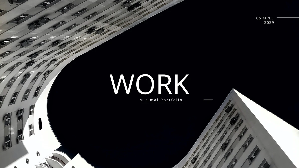 Csimple Portfolio Presentation Template — Slide 1 of 10