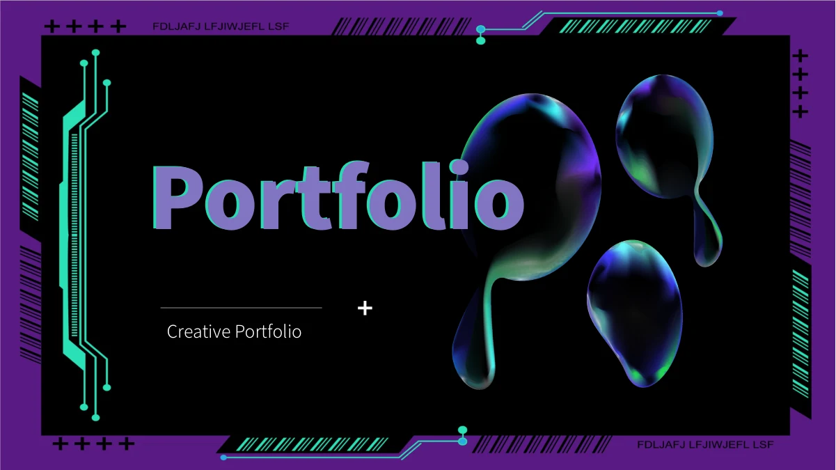 Cyber Circuit Portfolio Presentation Template — Slide 1 of 20