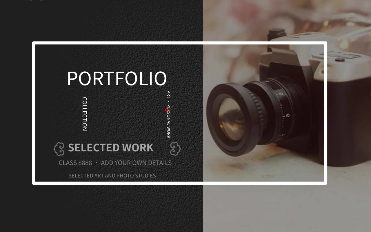 Diagonal Art Portfolio Presentation Template — Slide 1 of 25