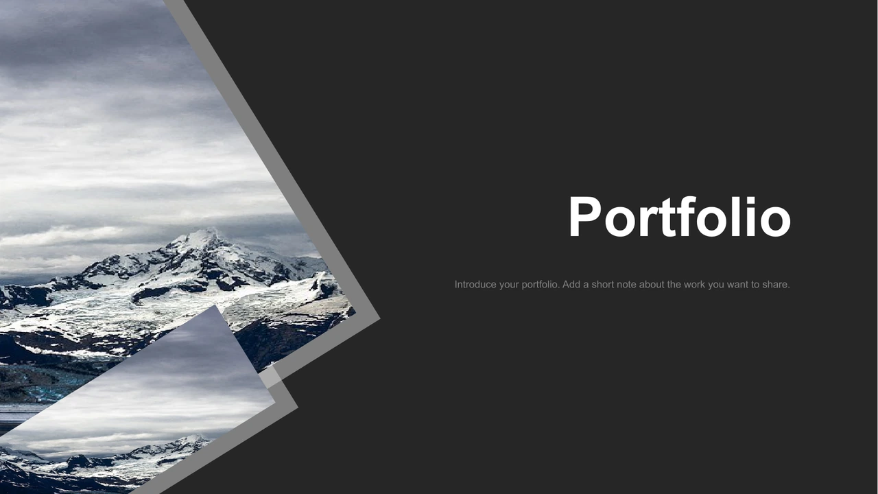 Diagonal Portfolio Presentation Template