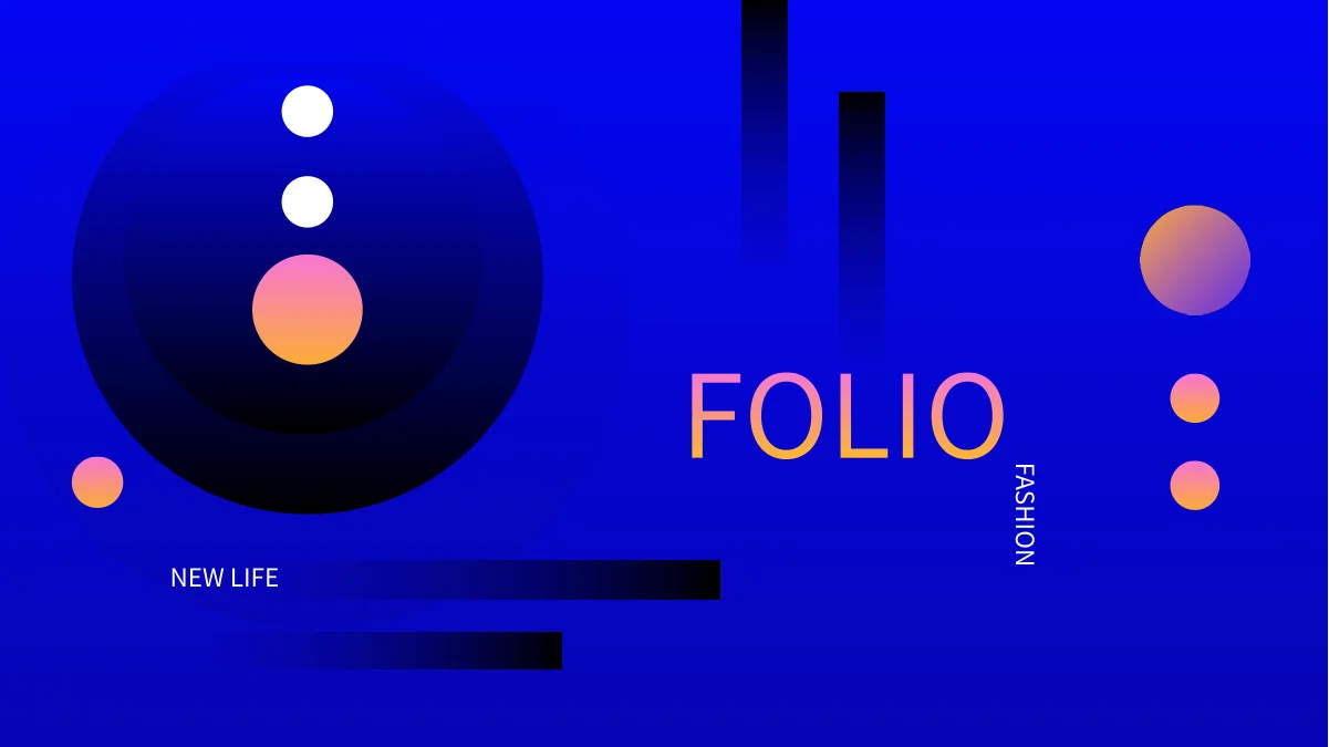 Electric Blue Fashion Portfolio Presentation Template — Slide 1 of 25