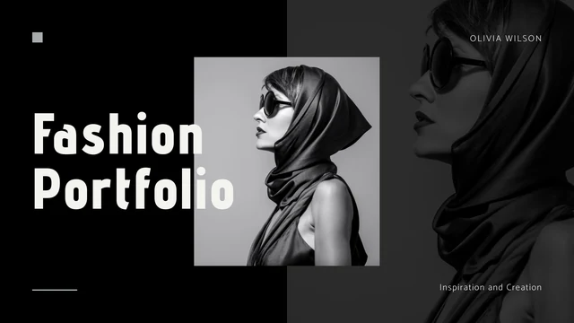ファッションデザイン作品集 プレゼンテーションテンプレート