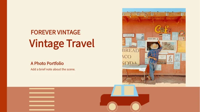 Forever Vintage Travel Portfolio Presentation Template