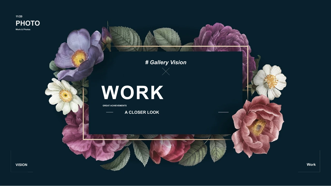 Gallery Vision Presentation Template — Slide 1 of 18