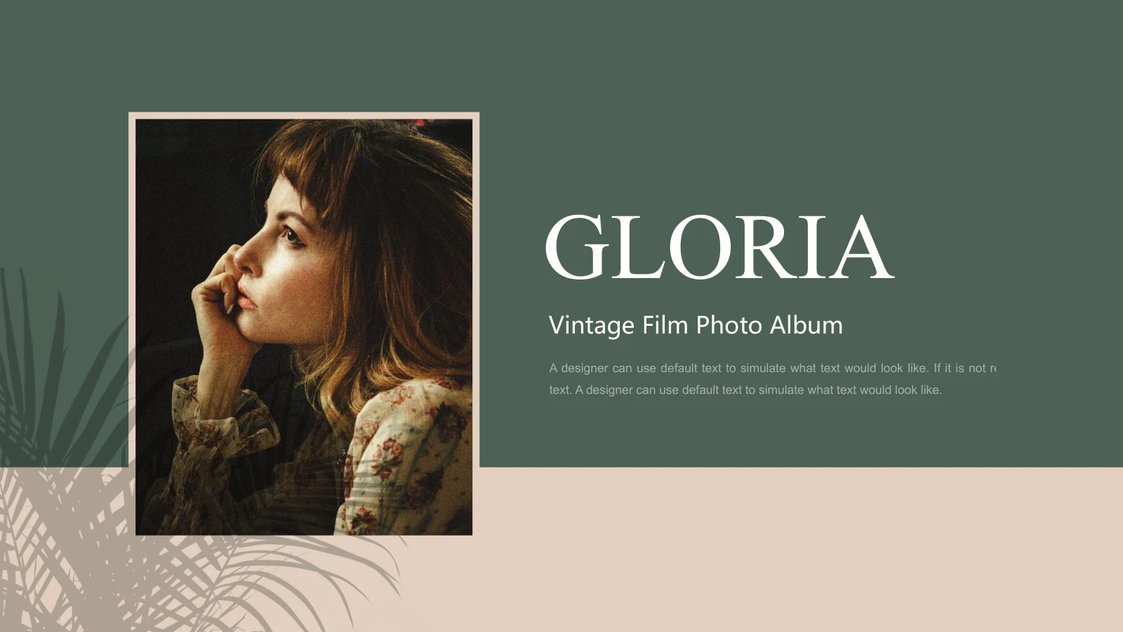 Gloria レトロポートレート プレゼンテーションテンプレート