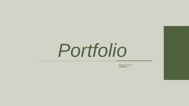 Plantilla de presentación Portafolio editorial verde