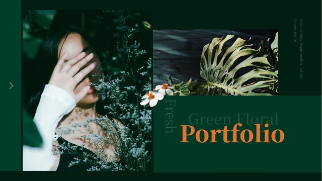 Green Floral Portfolio Presentation Template