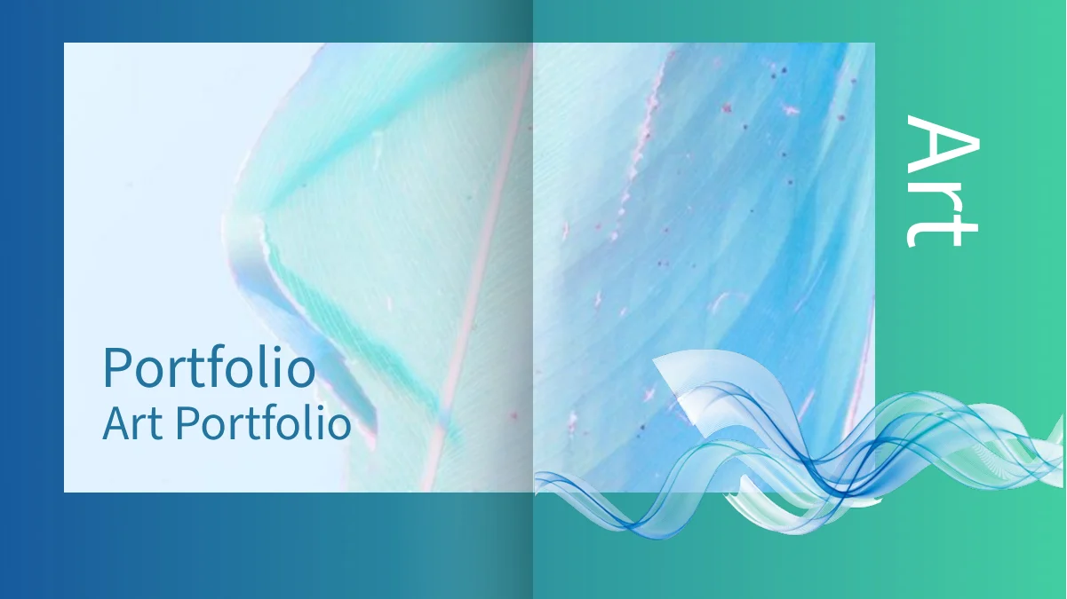 Iridescent Art Portfolio Presentation Template — Slide 1 of 20