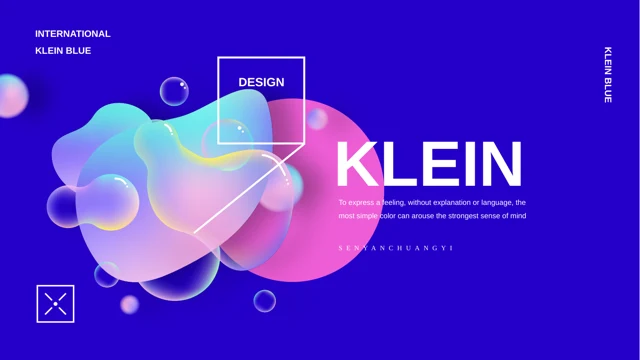 Plantilla de presentación Azul Klein