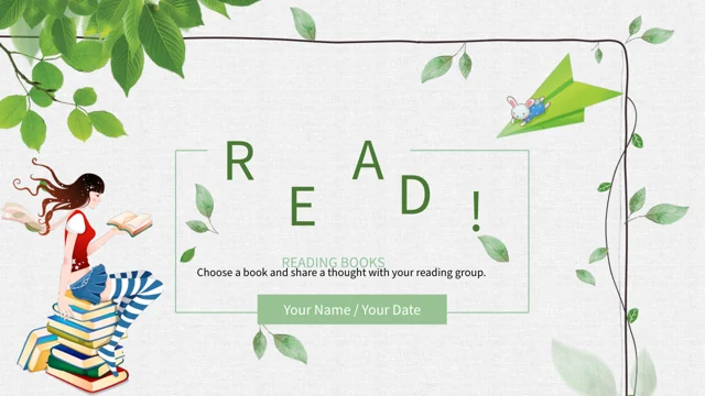 Leafy Reading Club Presentation Template