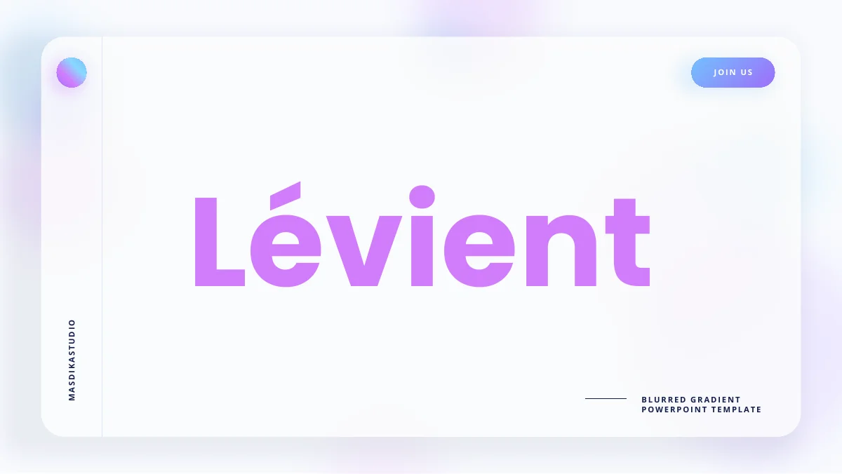 Levient Gradient Presentation Template — Slide 1 of 40