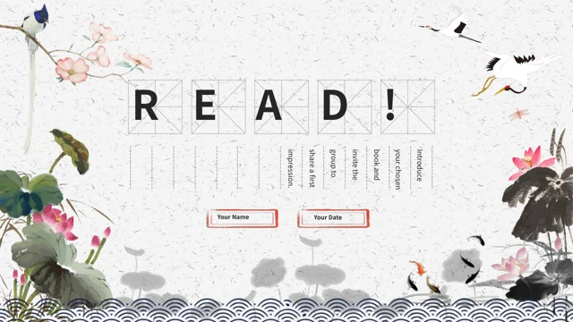 Lotus Crane Book Sharing Presentation Template