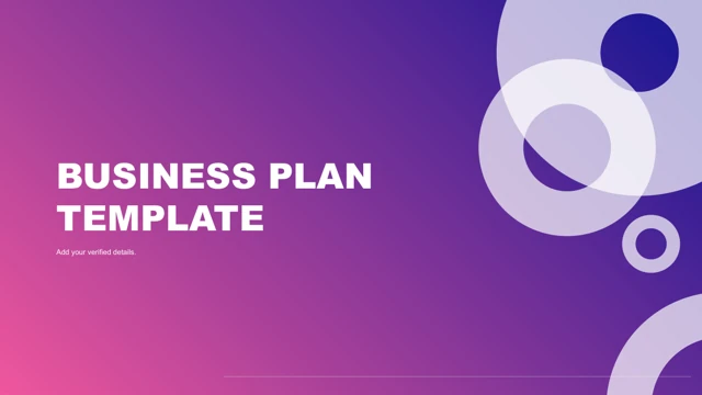 Magenta Blue Business Plan Presentation Template