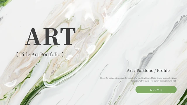 Marble Art Portfolio Presentation Template