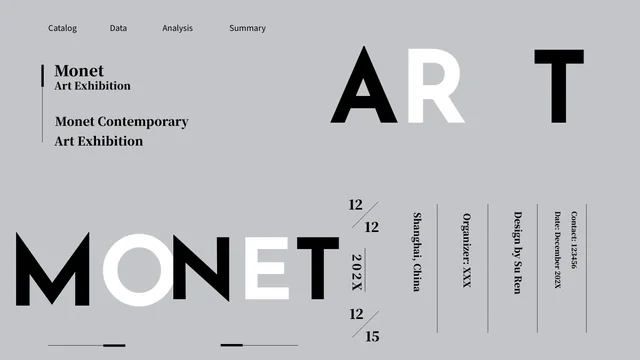 Monet Art Exhibition Presentation Template