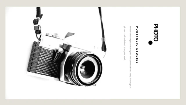 Monochrome Camera Portfolio Presentation Template