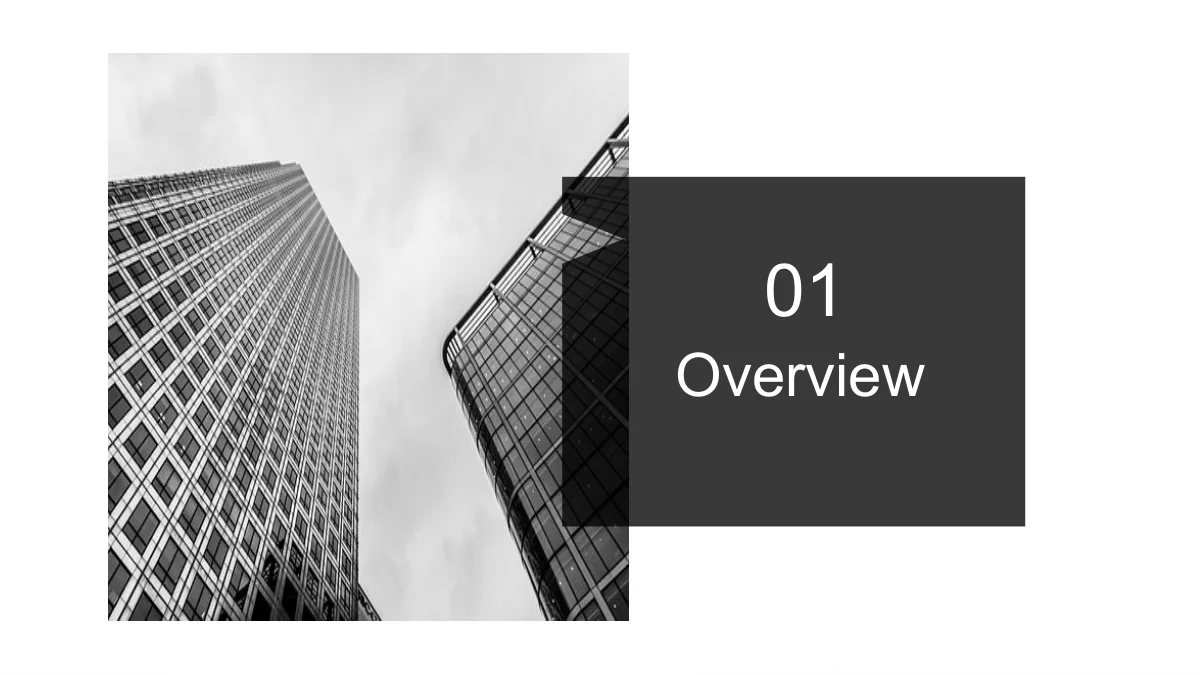 An upward view between tall buildings sits beneath a dark horizontal panel carrying the first chapter number and title.