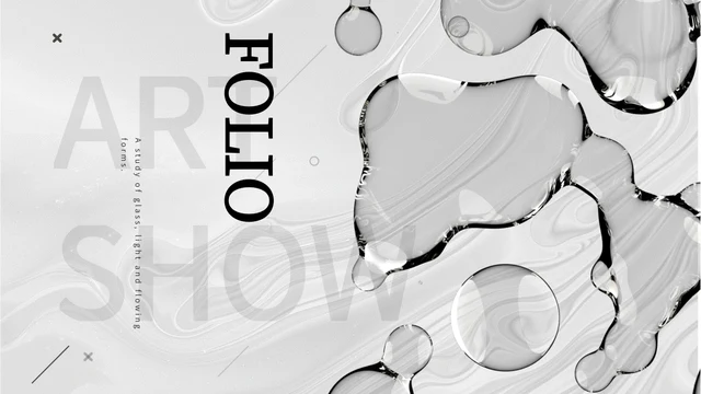 Monochrome Glass Art Presentation Template