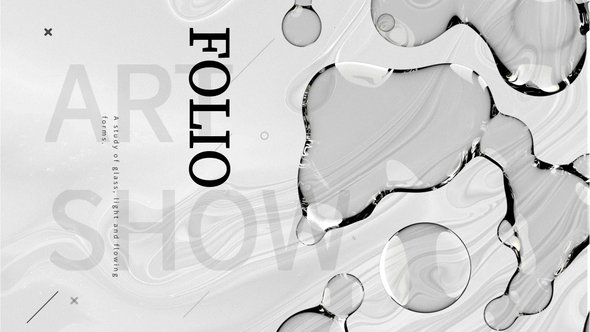 Monochrome Glass Art Presentation Template — Slide 1 of 20