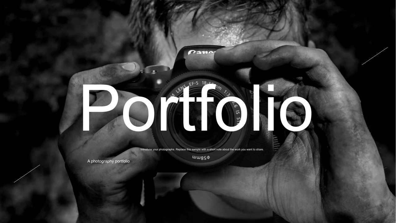Monochrome Photo Portfolio Presentation Template