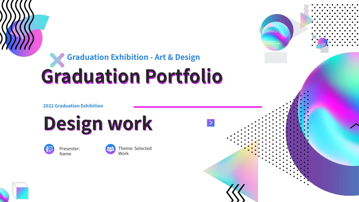 Neon Graduation Portfolio Presentation Template — Slide 1 of 20