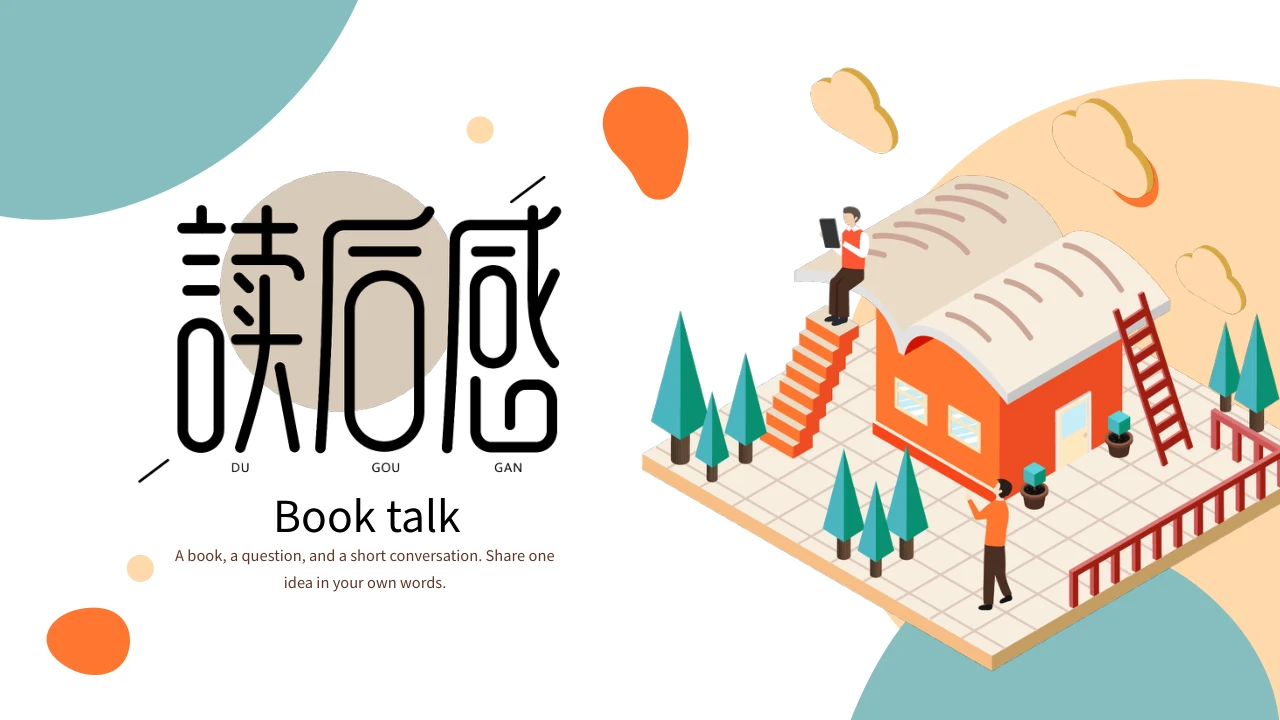 Orange Book Village Presentation Template — Slide 1 of 25