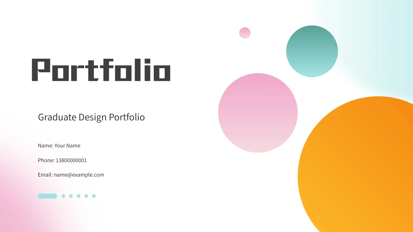 Pastel Art Graduate Portfolio Presentation Template