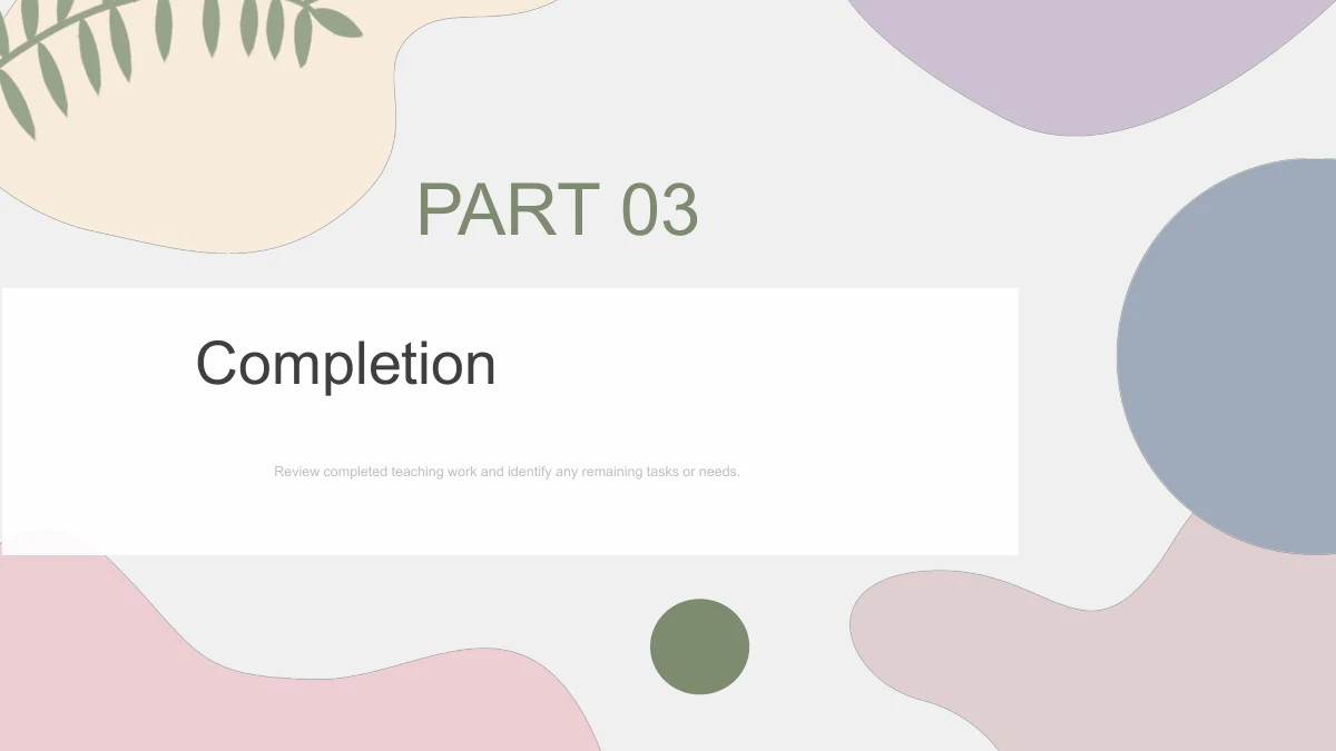 Educational Presentation Examples Pastel Fern Teaching Review Presentation Template | PPTX