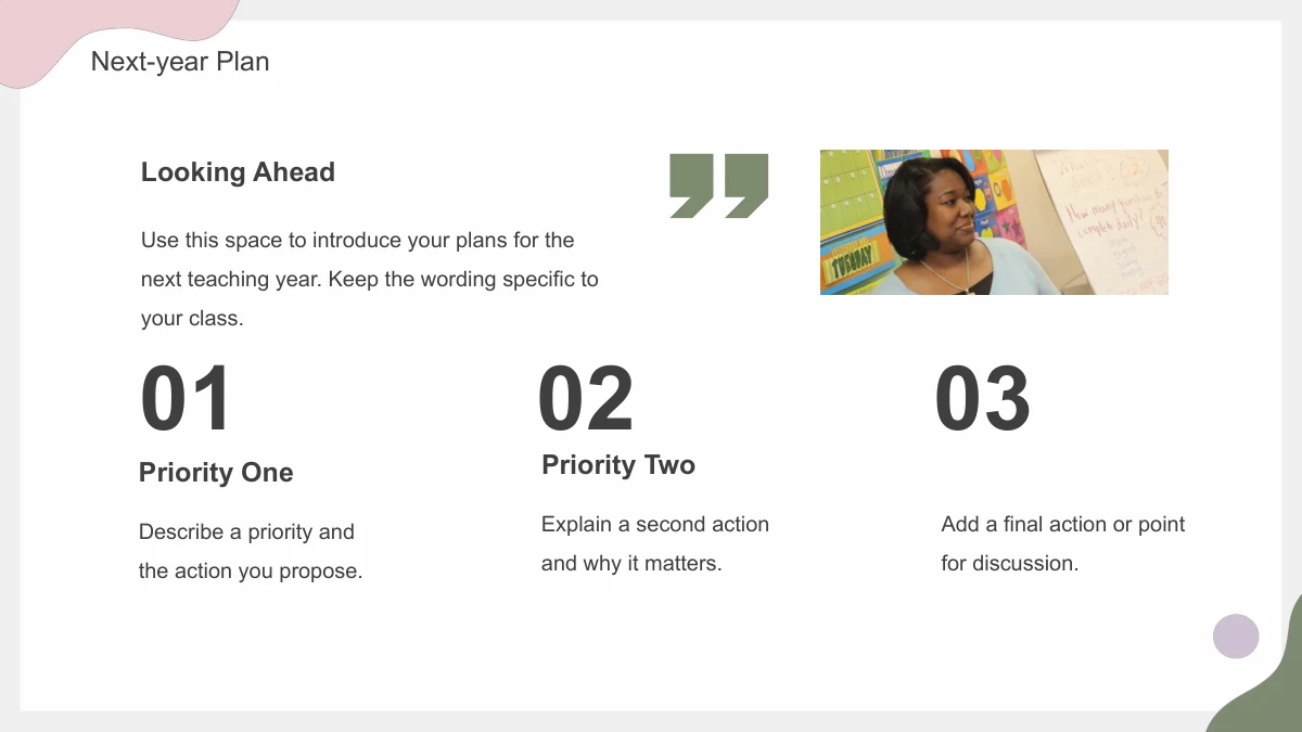 Educational Presentation Examples Pastel Fern Teaching Review Presentation Template | PPTX