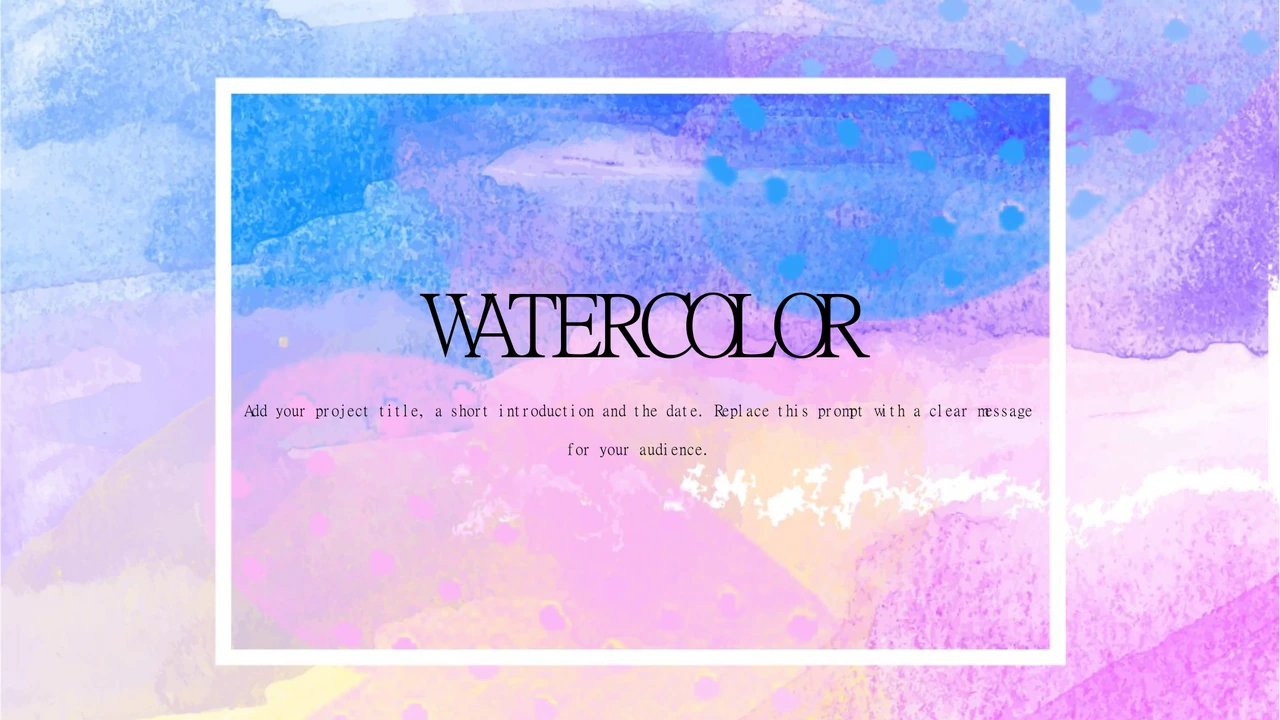 Pastel Watercolor Presentation Template