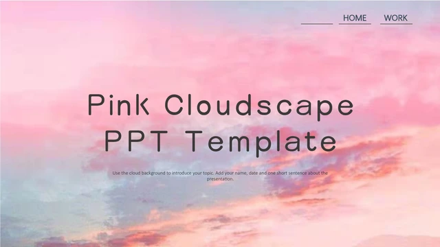 Pink Cloudscape Presentation Template