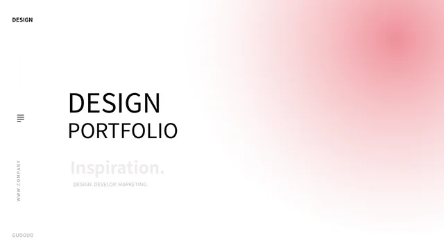 Modello di presentazione Portfolio rosa con dispositivi