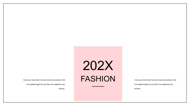 Pink Fashion Presentation Template