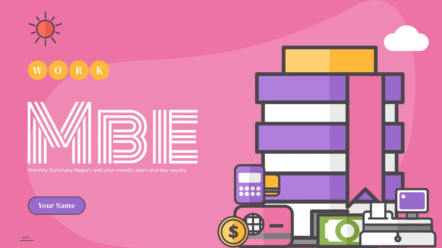 Pink MBE Monthly Summary Presentation Template