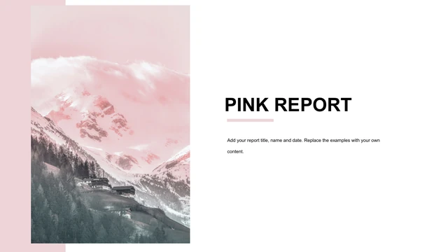 Plantilla de presentación Informe Rosa