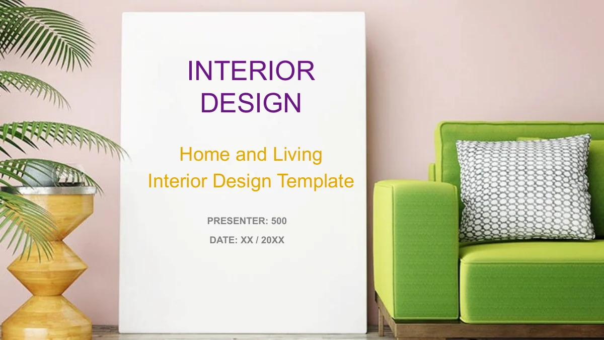 Purple Interior Design Presentation Template — Slide 1 of 22