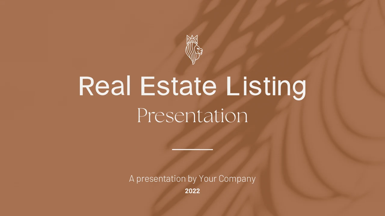 Real Estate Listing Presentation Template — Slide 1 of 15