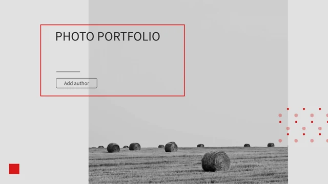 Red Frame Photo Portfolio Presentation Template