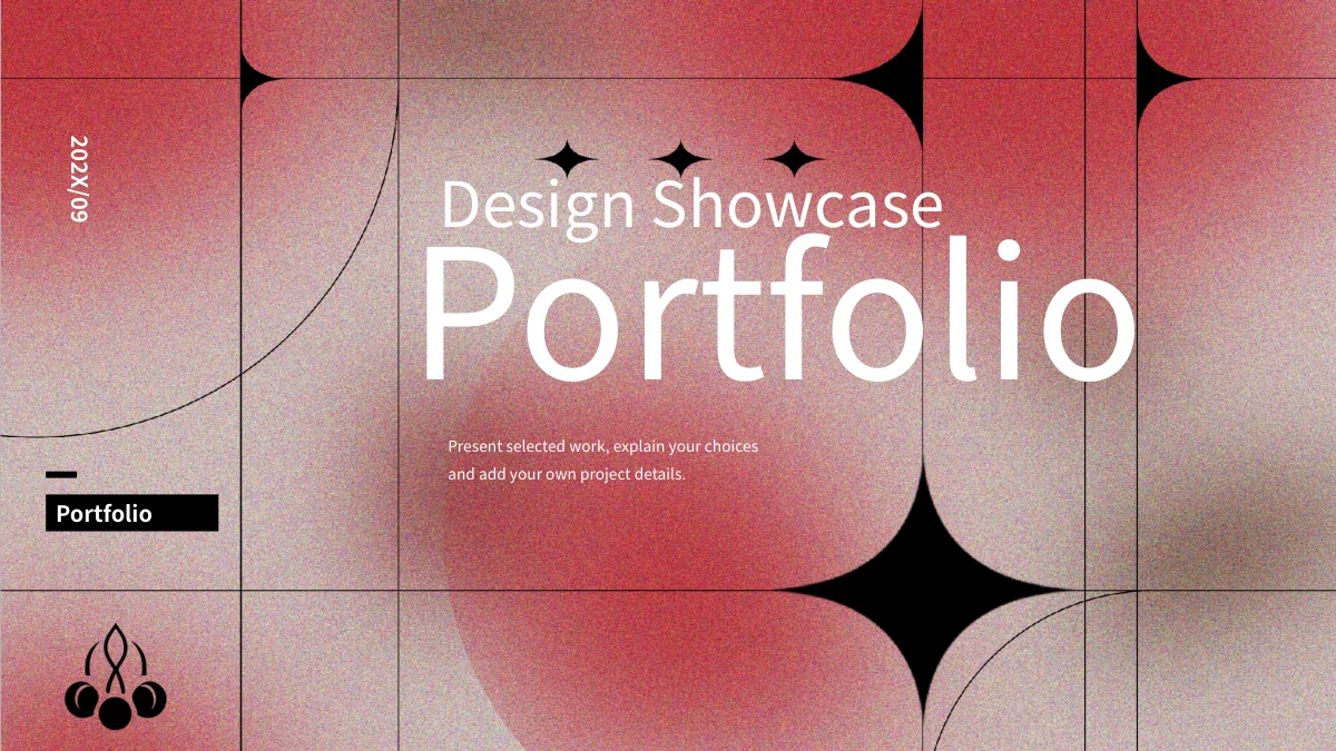 Red Grain Portfolio Presentation Template — Slide 1 of 20