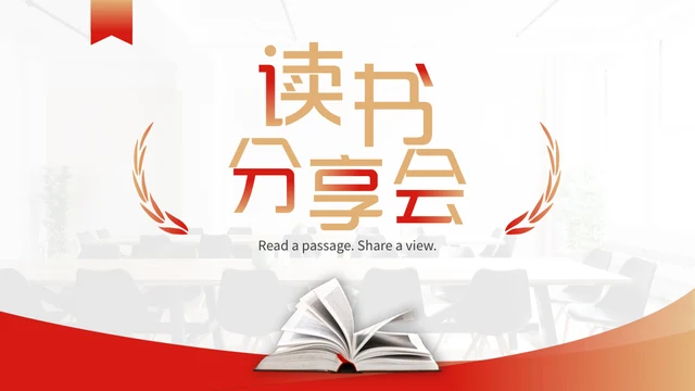 Red Ribbon Book Sharing Presentation Template